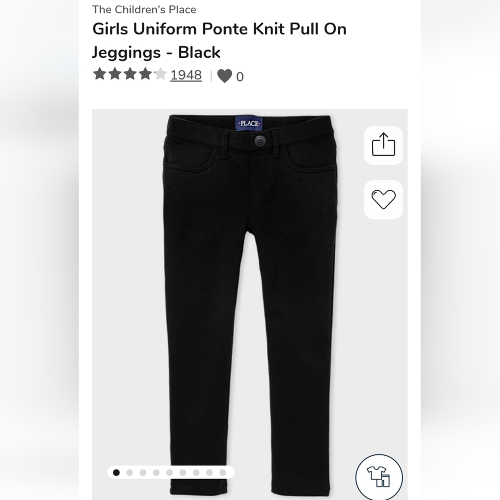 Children's Place Girls Ponte Pants (2 Pairs) Size 18